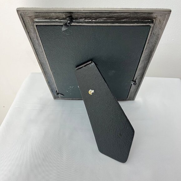 Vintage Gun Metal Picture Frame With Purple & Clear Gem Accents For 4x6 Photos - Picture 4 of 5